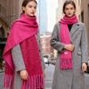 New Maillard imitation cashmere plaid scarf women's winter high-end versatile shawl thickened warm scarf
