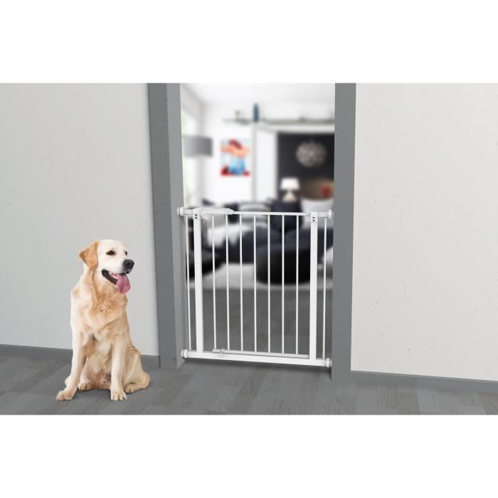 Barrière métal animaux - NORDLINGER PRO - Misty - Portillon - Pression - Réglable 0,73-0,84m