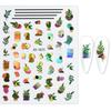 Nail Sticker Self-Adhesive Waterproof Multiple Styles Sparkling Flower Type Fingernail Sticker DIY Nail Art Nail Supplies