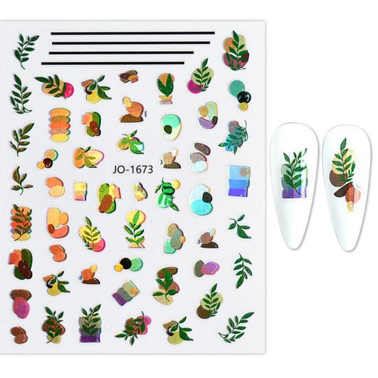 Yousheng Nail Sticker Self-Adhesive Waterproof Multiple Styles Sparkling Flower Type Fingernail Sticker DIY Nail Art Nail Supplies