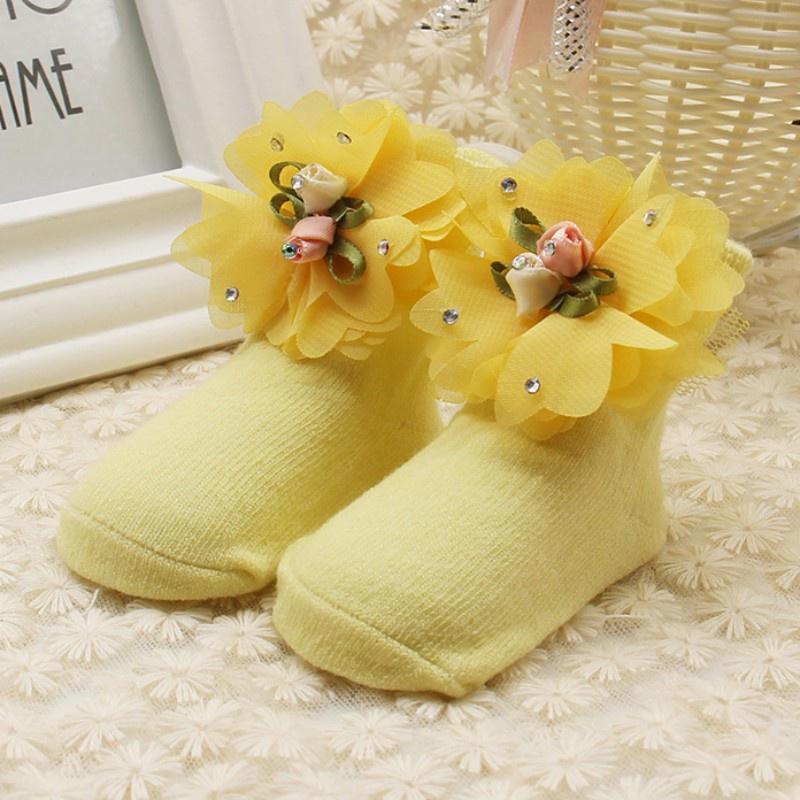Kleinkinder Säuglinge Baumwolle Knöchel Schleife Socken Baby Mädchen Prinzessin Bowknot Socke Schuhe