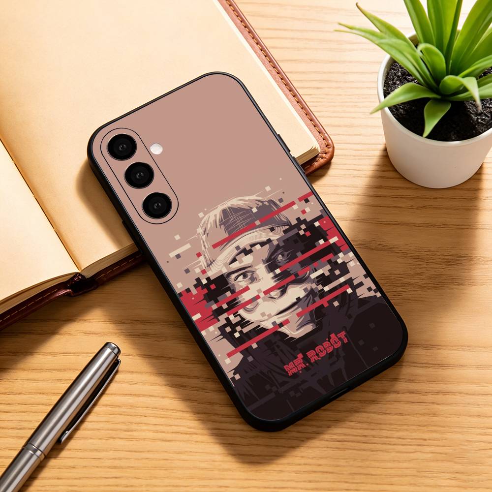 

Mr R-Robot F-Fsociety Phone Case Black Silicone Soft For Samsung Galaxy A73,A72,A71,A70,A53,A52,A51 Samsung a72
