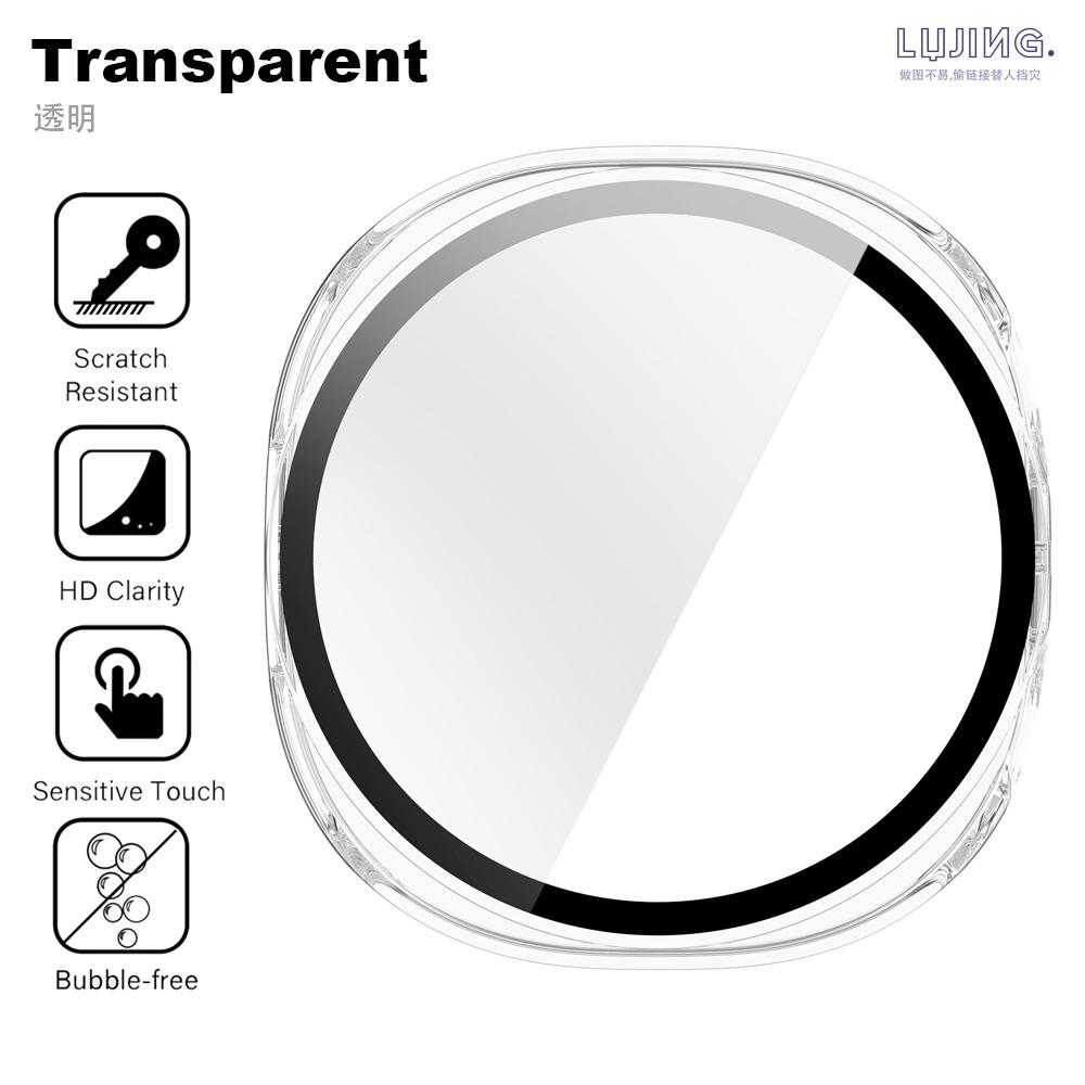 Vidrio+Funda para Samsung Galaxy Watch 8 Classic 46mm 40mm 44mm Protector de Pantalla de Vidrio Templado y Parachoques Protector de PC Duro Accesorios