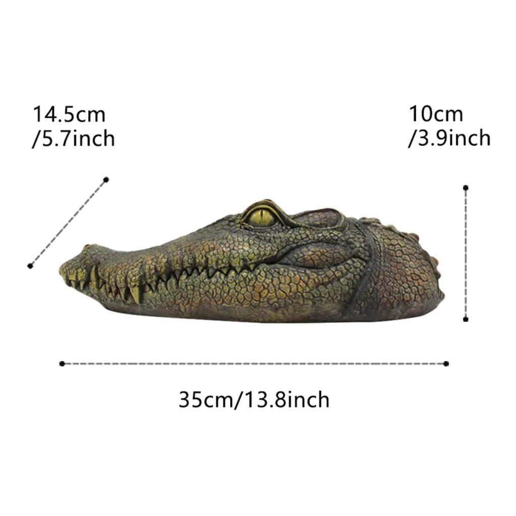 1pc,Floating Alligator Head Water Decor, Float Alligator Crocodile for scare Goose,Predator,Heron,Duck Control,Pool,Garden and P