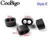100pcs Cord Ends Lock Bell Stopper Rectangular Sliding Rope Clamp Paracord Sportswear Drawstring Bag Accessories 2 Hole Black