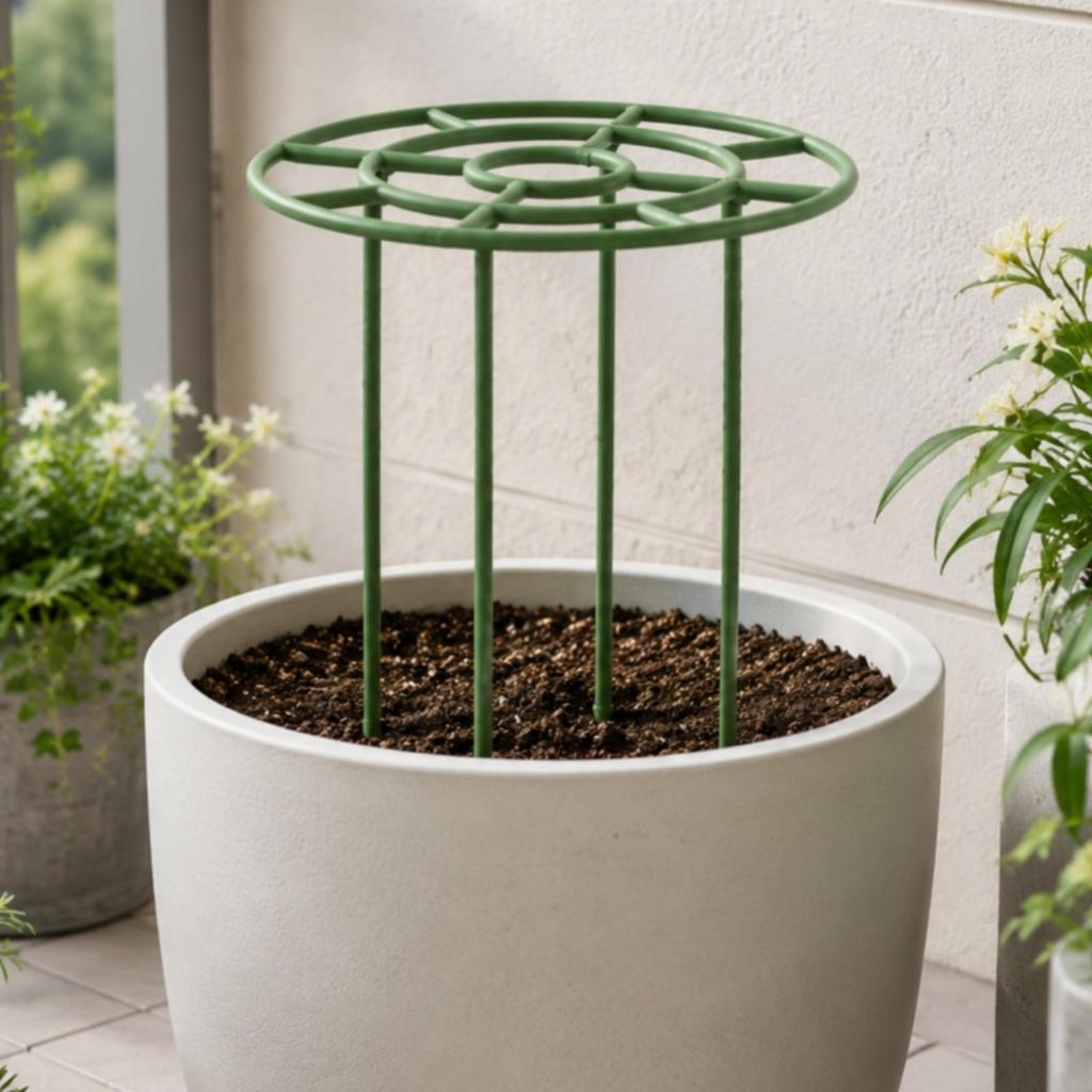 2 Pieces Coated Plant Trellis Rust-Resistant Iron Support with Pointed
