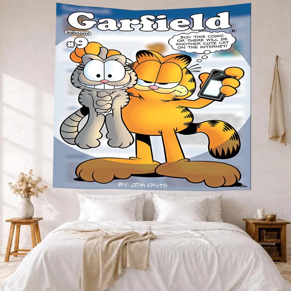 Garfield S Couch Adventure Wall Decor Tapestry Art For Pet Memorial Birthdaywedding Party Backdrop Family Gift