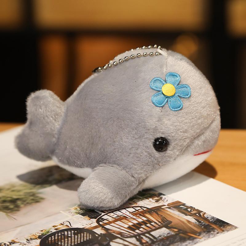 Cute Ocean Animal Plush Dolphin Keychain Adorable Whale Stuffed Toy Soft Short Plush