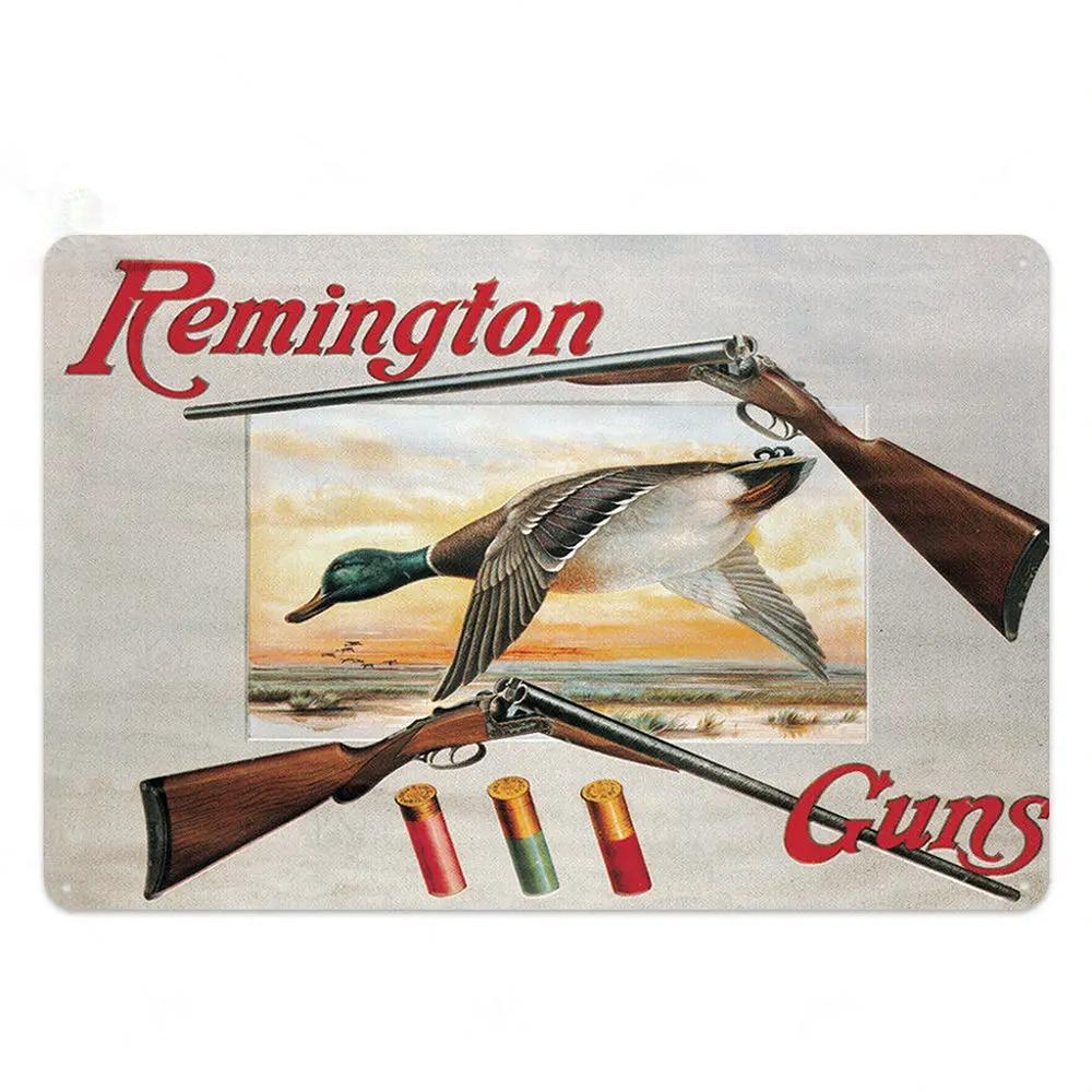 Vintage Hunting Plaque Metal Posters Signs Wall Decor for Man Cave Room Decorative Metal Plate Hunter