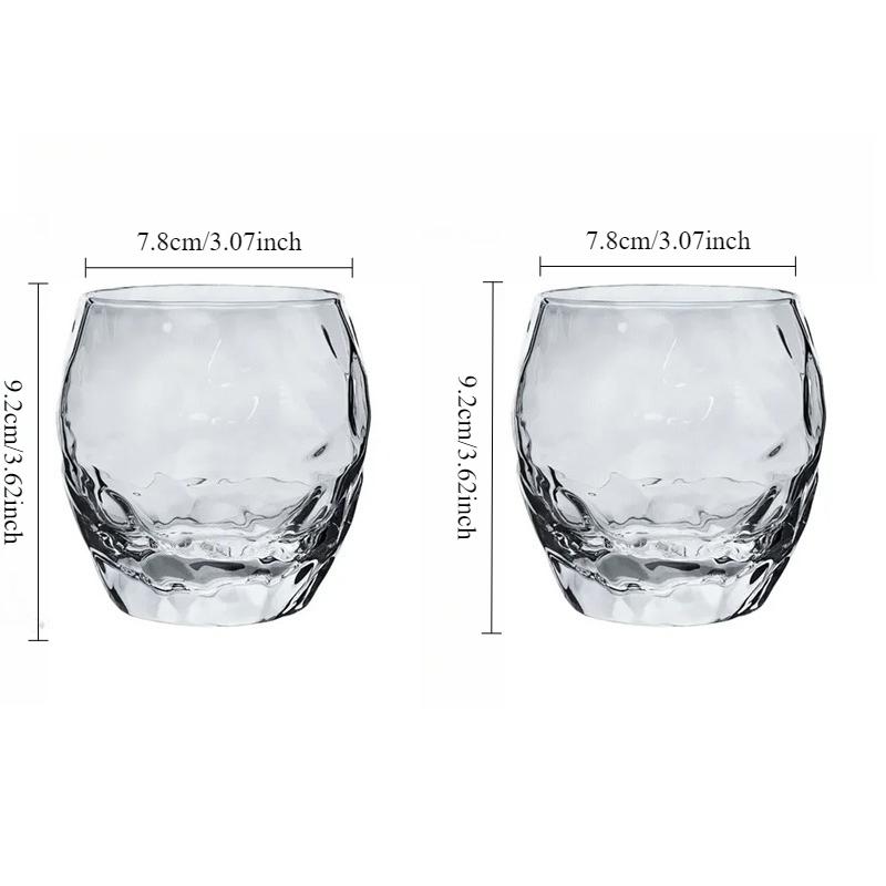 268ml/175ml/350ml High End Wine Glasses European Engraved Whiskey Glass Bar Creative Foreign Wine Glass Drinking Water Glasses 2pcs
