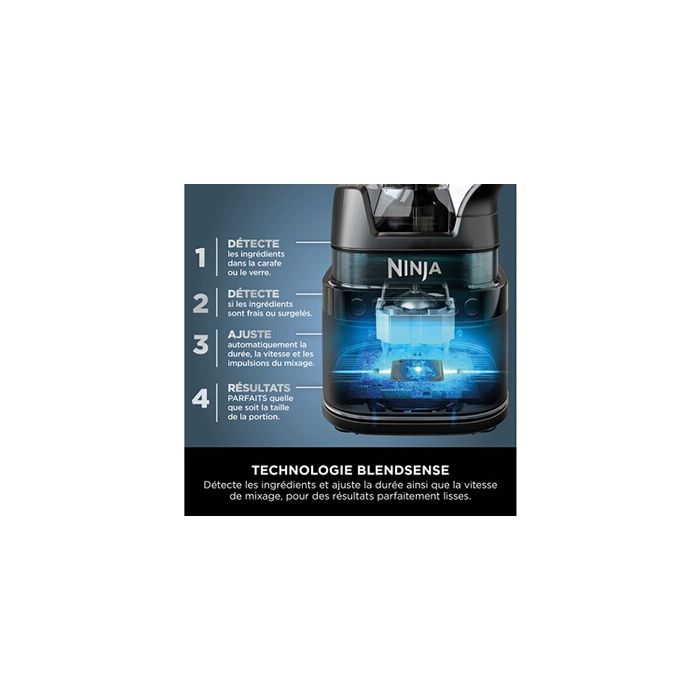 Mixér Ninja Detect Power 3v1 TB401EU - 1200W - 20 režimů - 2L mísa - 680ml nádoba - Černý