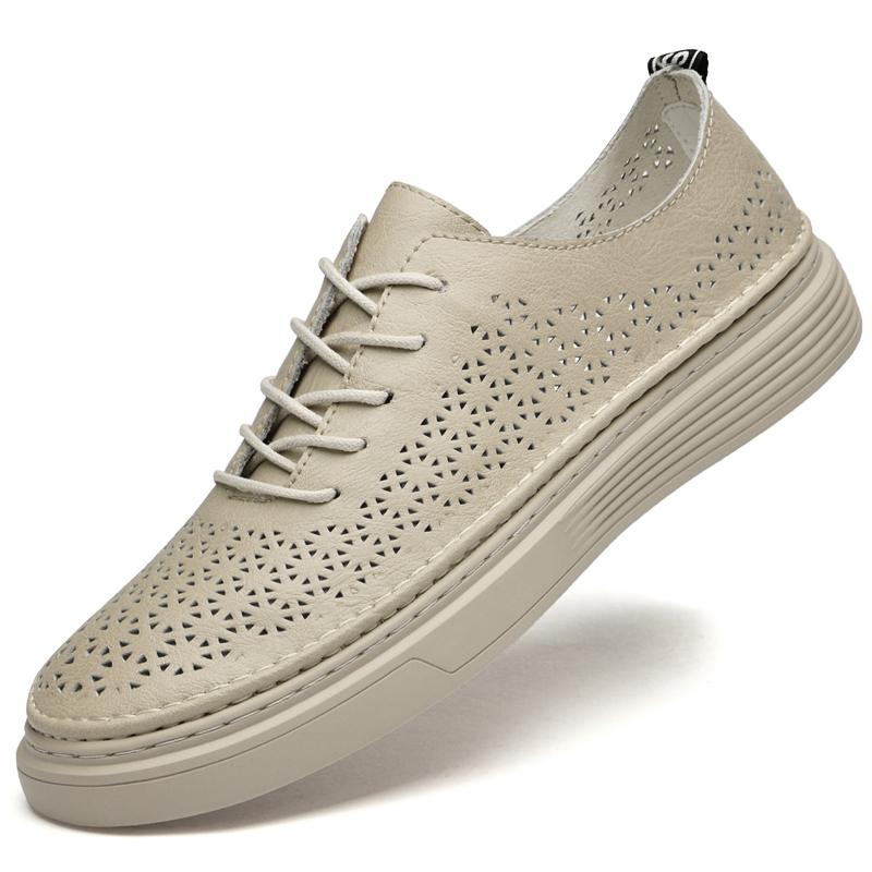 

Luxury Brand Cow Leather Platform Shoes Men 2025 New Designer Fashion Genuine Leather Sneakers Designer Minimalist Oxford Shoes 38