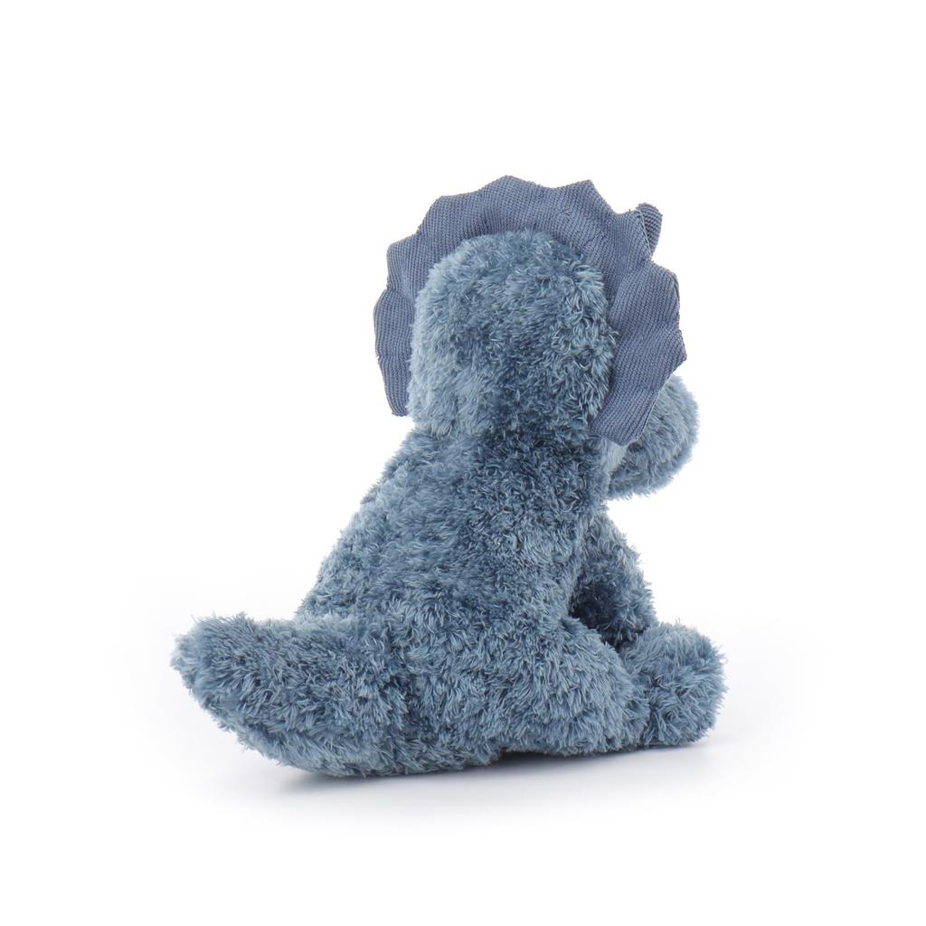 Apricot Lamb Dark Blue Triceratops Plush Toy, Soft and Cute, Fluffy Dark Blue Triceratops 23cm, Suitable for Boys and Girls