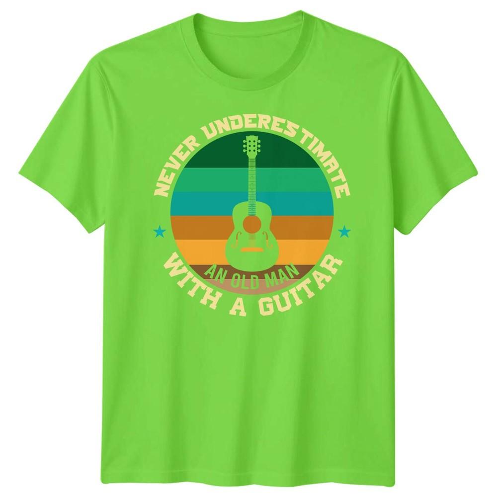 Never Underestimate An Old Unisex With A Guitar Guitarist Hobbies Unisexs Tee