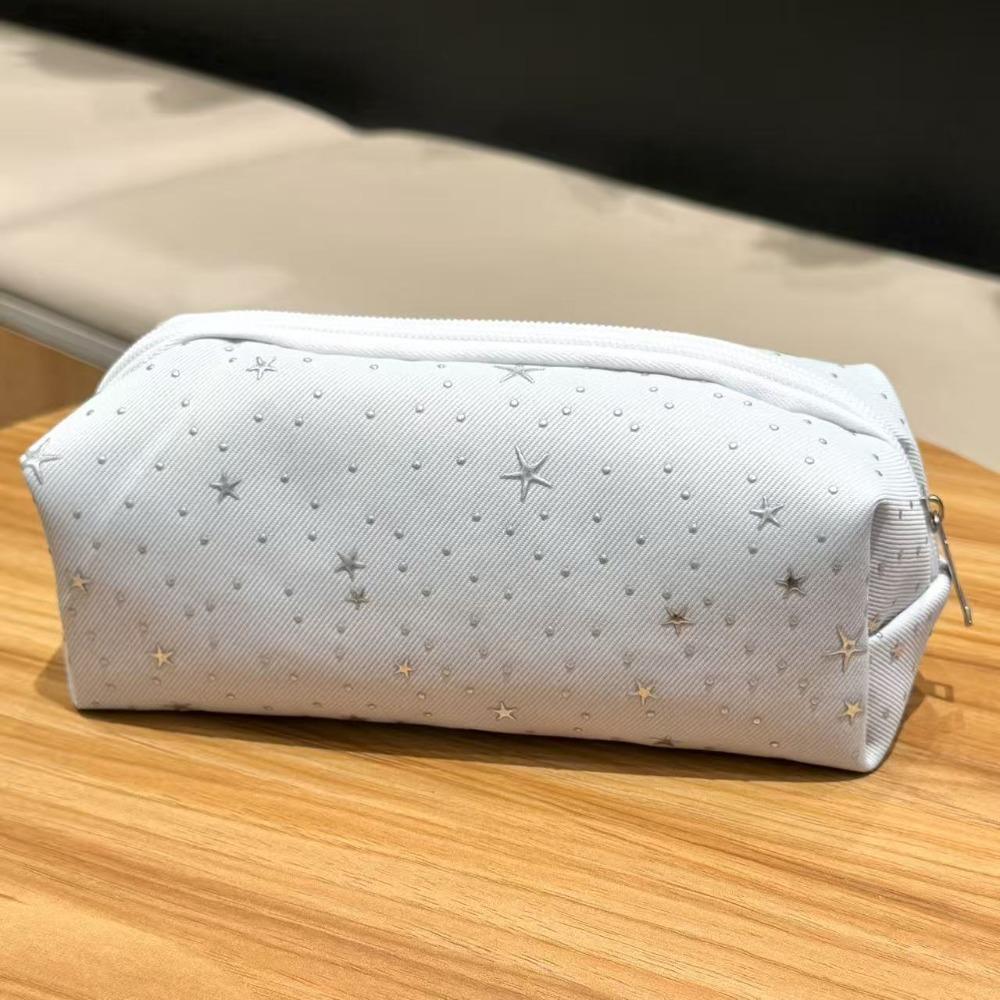 1pc Durable Star Polka Dot Pencil Case Large Capacity Portable Pencil Pouch Pen Bag School Office