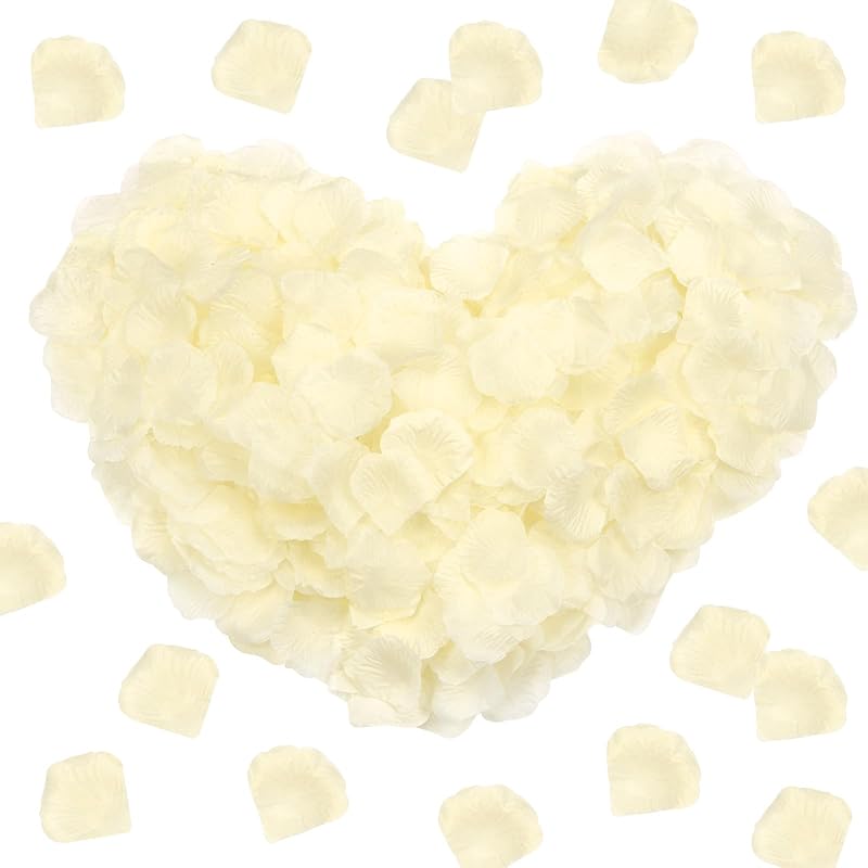 3000-Pack Silk Artificial Flower Rose Petals, 1.97x1.97 Inch Silk Rose Petals Wedding Faux Flowers for Wedding/Party/Aisle Runner/Bridal Shower/Table