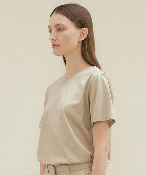 Lingseoul Supima Silket Cotton Top-Khaki