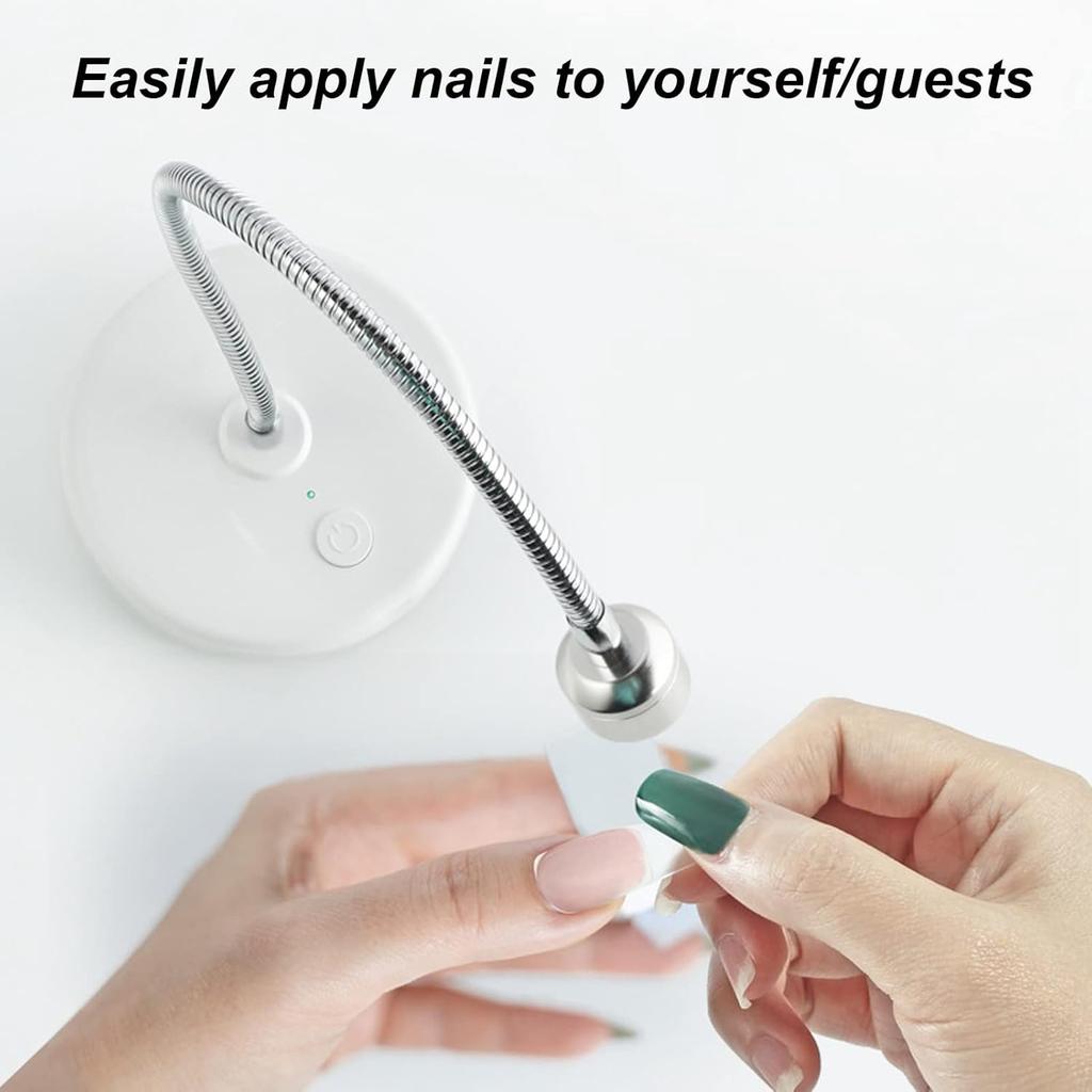 UV LED Nail Lamp, 3W USB Gel Curing Light with 360 Rotatable Gooseneck, 60S Timer for Salon and Home Use (LAJS5d4)