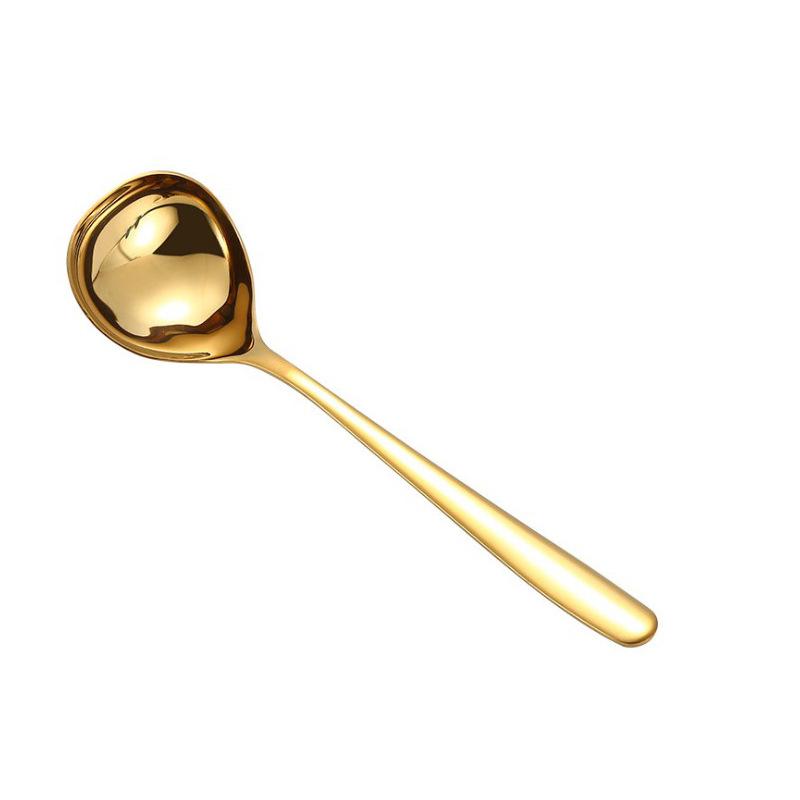 

Ложка для супа из нержавеющей стали 304 с утолщенной длинной ручкой, бытовая столовая посуда, совок, столовые приборы, кухонные принадлежности серебряный