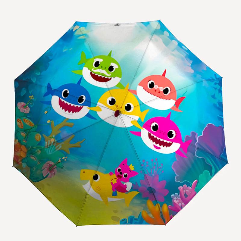 1pc Shark, Ocean Adventure Automatic Umbrella - Automatic Opening And Closing, Sturdy Iron Frame, Portable Folding Design yy251018157