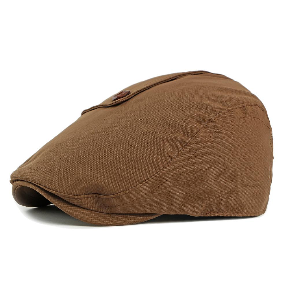 Spring Autumn Beret British Vintage Forward Cap Peaked Cap False Pocket Paintwork Cap