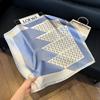 New artificial silk shell marine silk scarf 71cm square scarf professional scarf shawl scarf