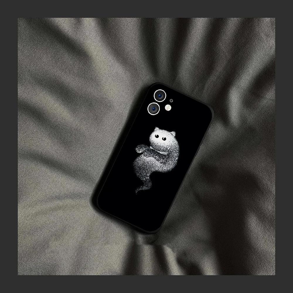 Puffer Cat, Coal Cat, Anorexia Cat 1 Phone Case Silicone Soft For IPhone 16 15 14 13 12 11 Plus Pro Max Plus