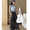 Johnature Summer Korean Simple Large Pocket Loose Long Pants For Women Fashionable Casual Pants
