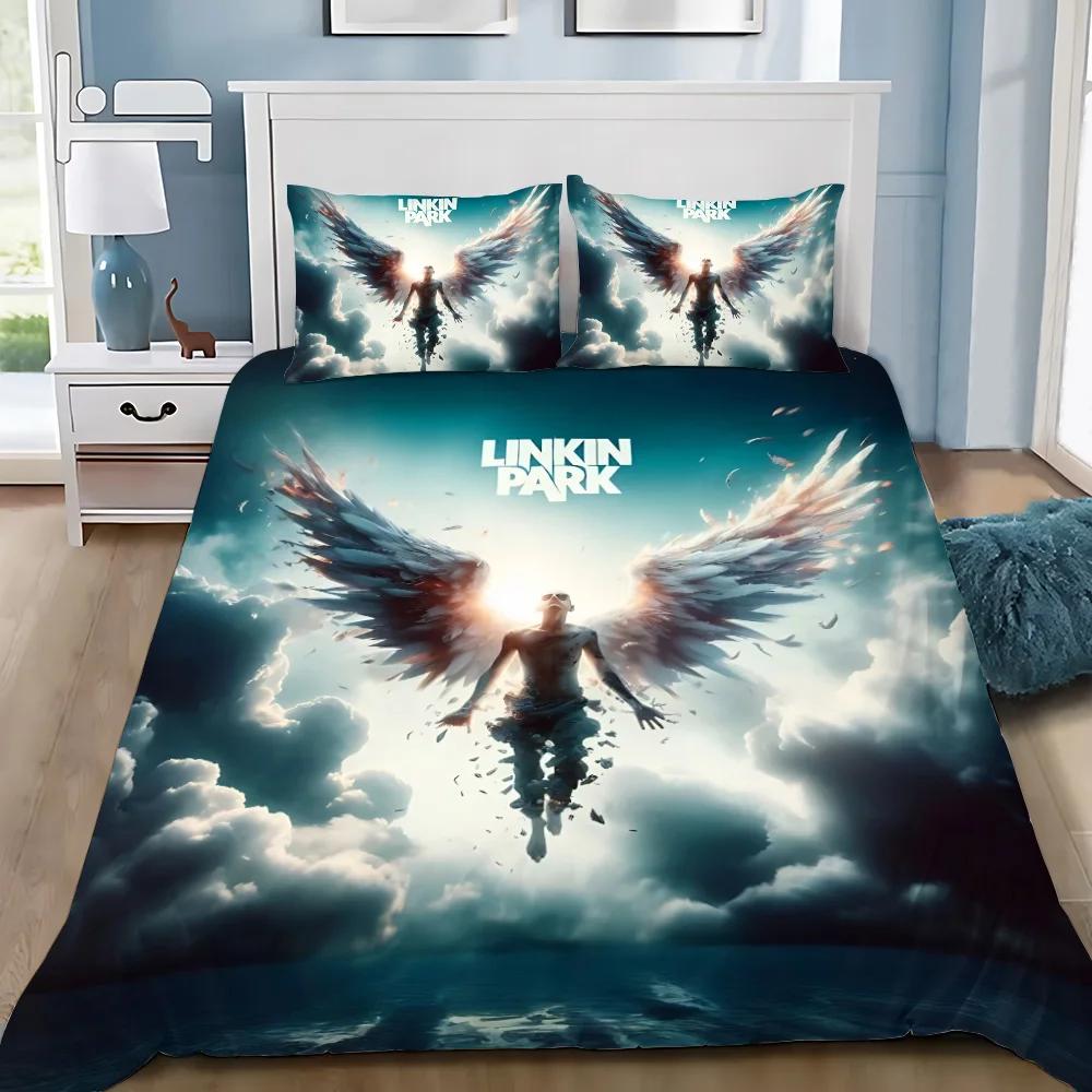 Poszewka na kołdrę Poszewka na poduszkę Pościel Zespół rockowy Linkin P-Park Dorosły Chłopiec Dziewczynka Dekoracja sypialni Dzieci Pojedyncza Podwójna Duży Rozmiar
