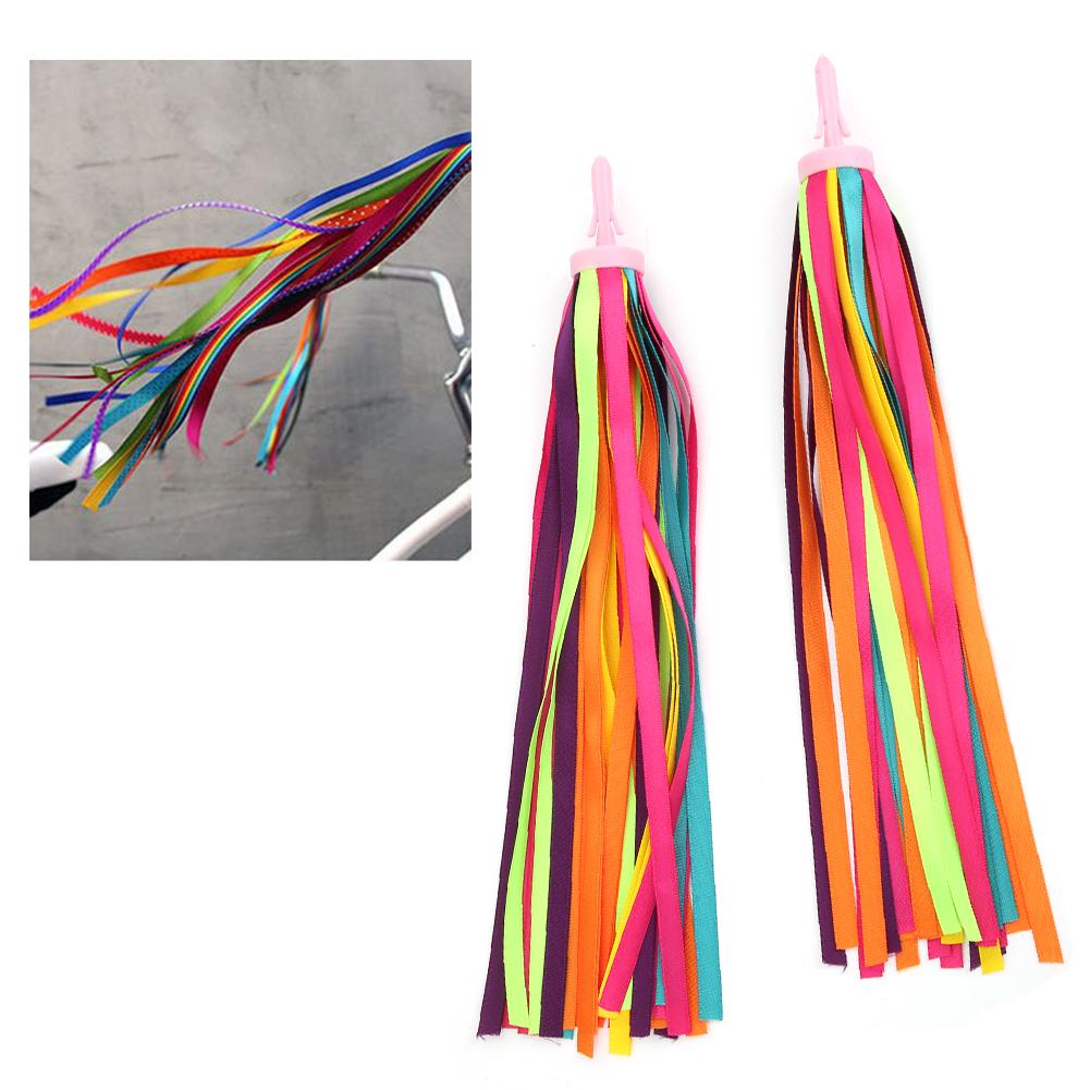 1 Pair Bike Tassel Ribbons Handlebars Streamers Children Kid Scooter Bike Accessories(Multi Color )