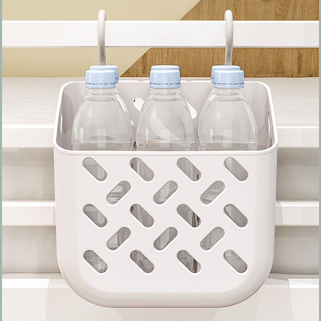 Bedside Storage Rack Plastic Wall Mounted Bedside   With Hook For Bedroom Bathroom