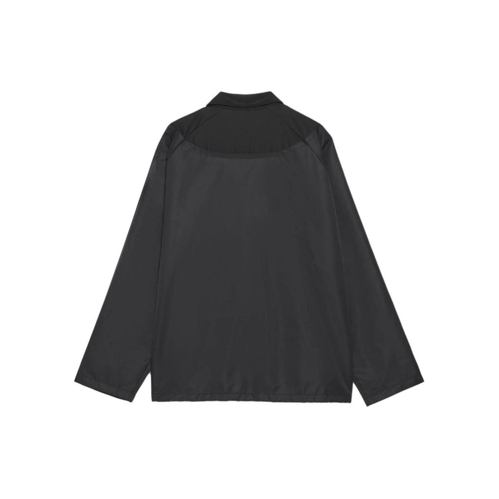 Vans OTW SS24 Solid Color Polo Hem Drawstring Long Sleeve Jacket Unisex Jacket Black VN000GBXBLK