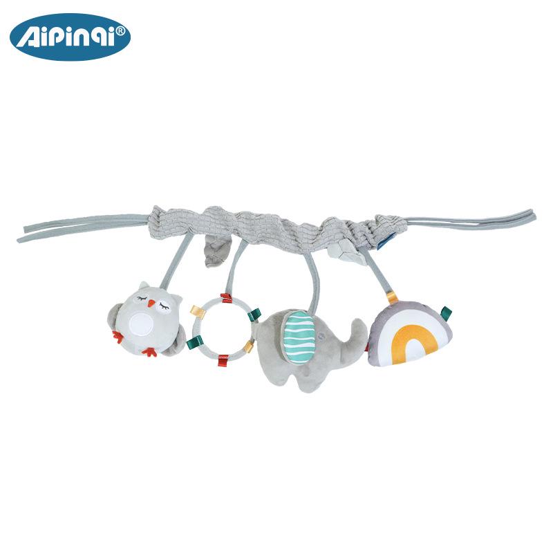 

Gray Soothing Doll Baby Toy for Crib, Car Seat, and Stroller