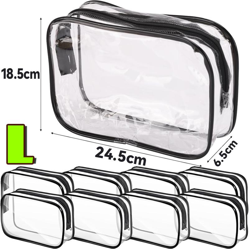 1/24PCS Transparent PVC Storage Travel Organizer Clear Makeup Bag Beautician Cosmetic Bag Beauty Case Toiletry Bag Wash Bags