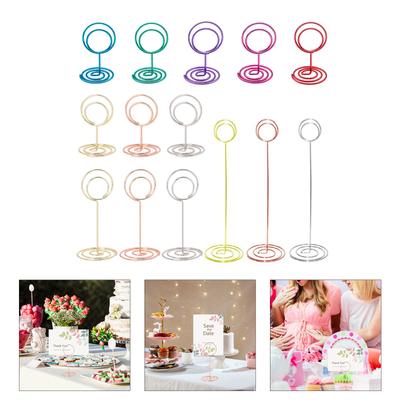 10 Stück Tischnummernhalter aus Eisendraht, Tischkartenhalter, Namenskartenständer, Bild-Memos-Clip für Fotos, Lebensmittelschilder, Hochzeit