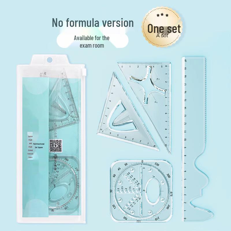Professional Drawing Set: Black Metal Compass with Replacement Lead and Ruler for Creative Circles and Student Exams.
