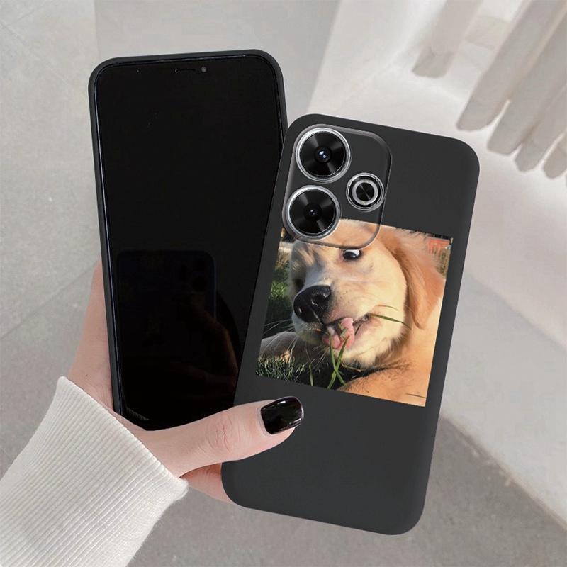 

М який силіконовий чохол Funny Dog для Redmi Note 13 Pro 13C 14 Poco C65 Samsung A55 M35 S24 Xiaomi iPhone Huawei Honor 200 Realme 9 Camera Протиударний чохол Redmi 13C 5G чорний