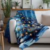 Tuniu Cozy Snowflake Christmas Blanket for Sofa Bed Bedroom Decorative Throw Blanket Soft Warm Cover