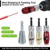 Wire Stripping and Twisting Tool Set Portable Cable Peeler Tool Professional Electrician Wire Twisting Connector Electric Drill