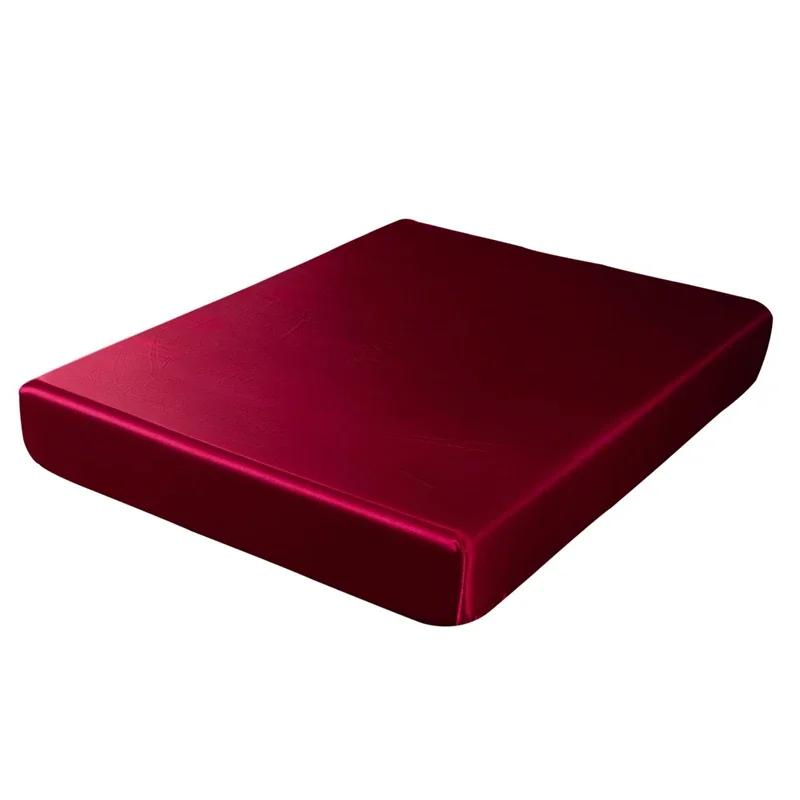 Europäische und Amerikanische Größen Satin Spannbettlaken Glatt Hautfreundlich Elastisches Band Bettlaken King Size Rayon Voll Bettlaken 180x200