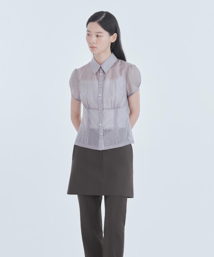 Mausolleum Mila Waist A-Line Skirt - Brown Stripe