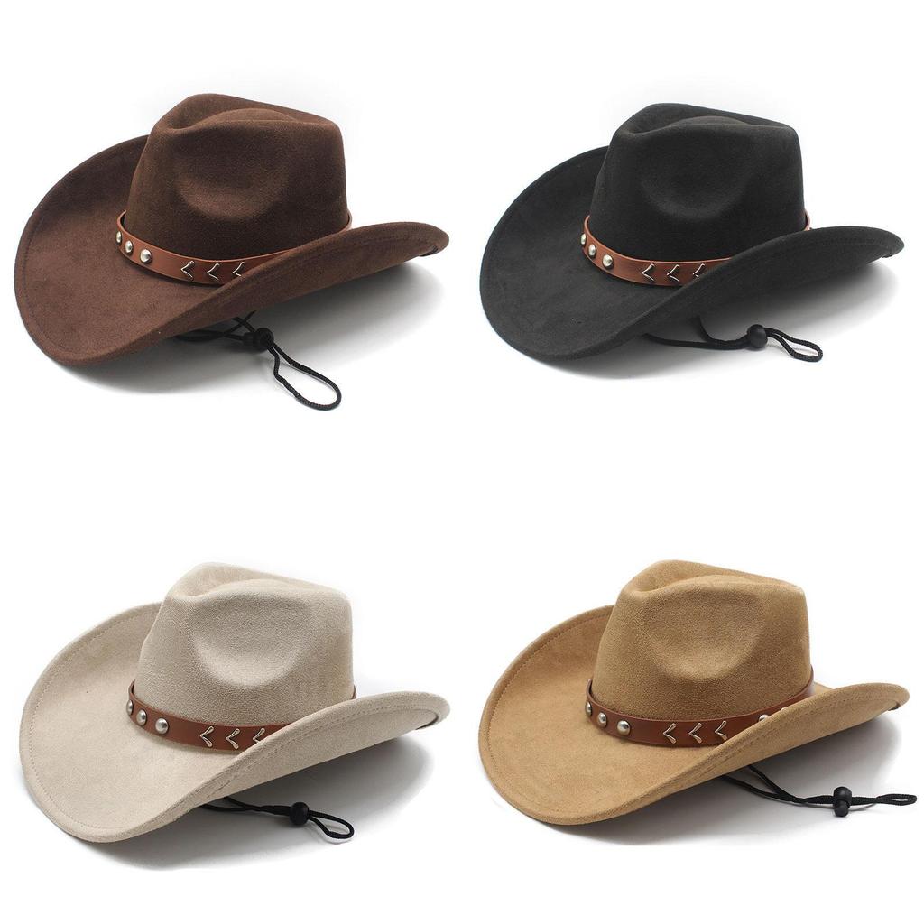 Vintage Brown Denim Hat With Wide Brim For Sun Protection And Breathability