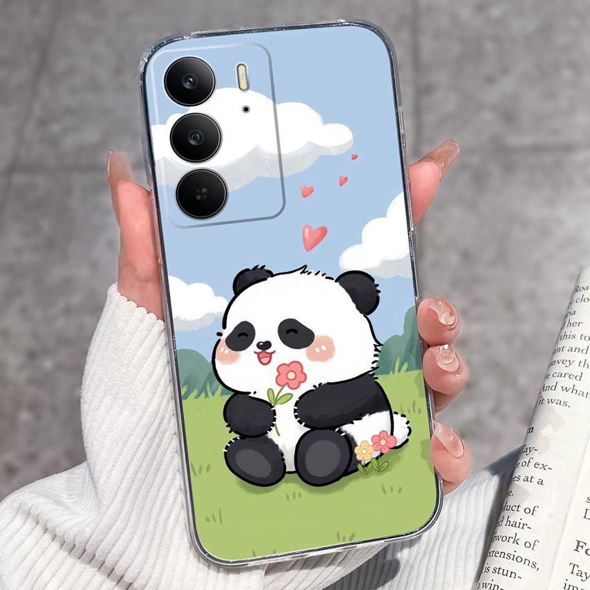 For Oppo Realme C75 C75x C71 C67 C63 C55 C35 C33 C21Y C20 C15 Clear Phone Covers Adorable Cat Patterns Screen Protector Dustproof Case For Oppo Casing