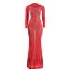 Elegant European & American Rhinestone Evening Gown