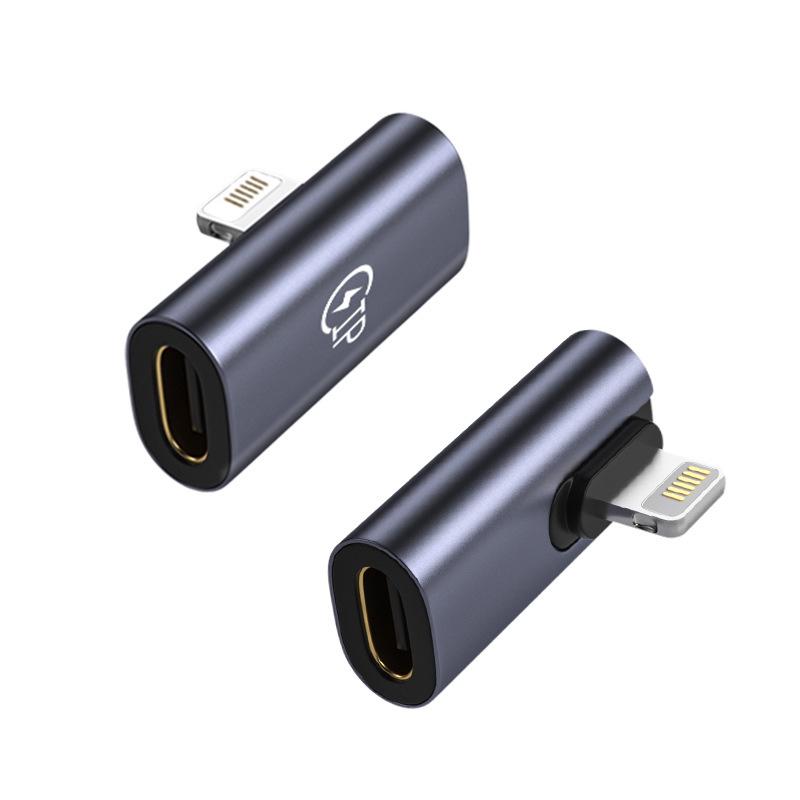 Type-C Female to Lightning Male Adapter for Charging & OTG