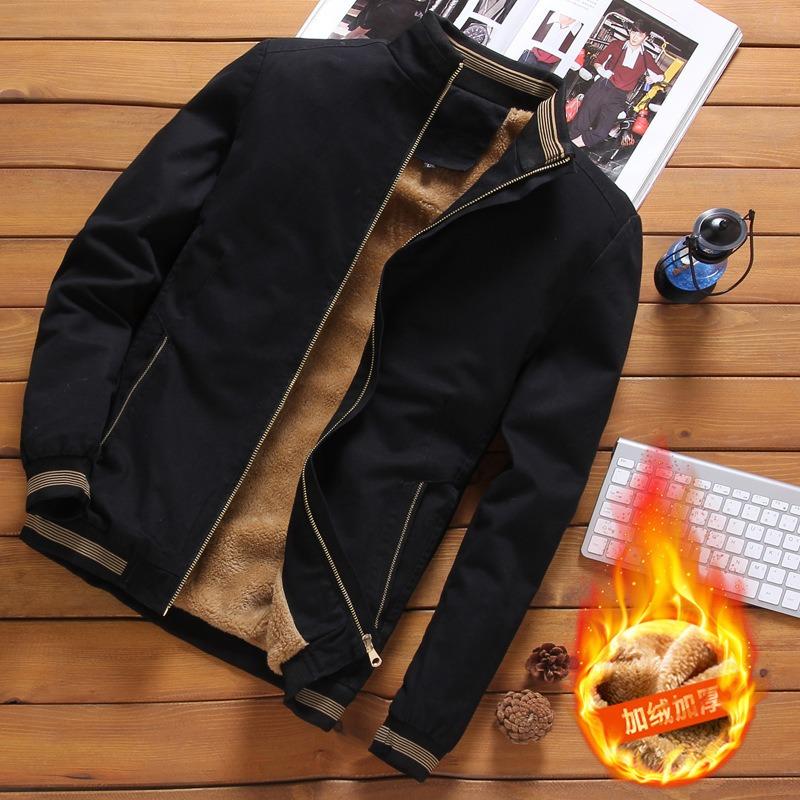 Autumn and Winter Pure Cotton Men's Thermal Jacket Casual Loose Men's Jacket Piled and Thickened Outer Speed