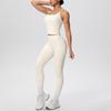 Cross-Strap Racerback Yoga Fitness Set with Hip-Lifting Pants