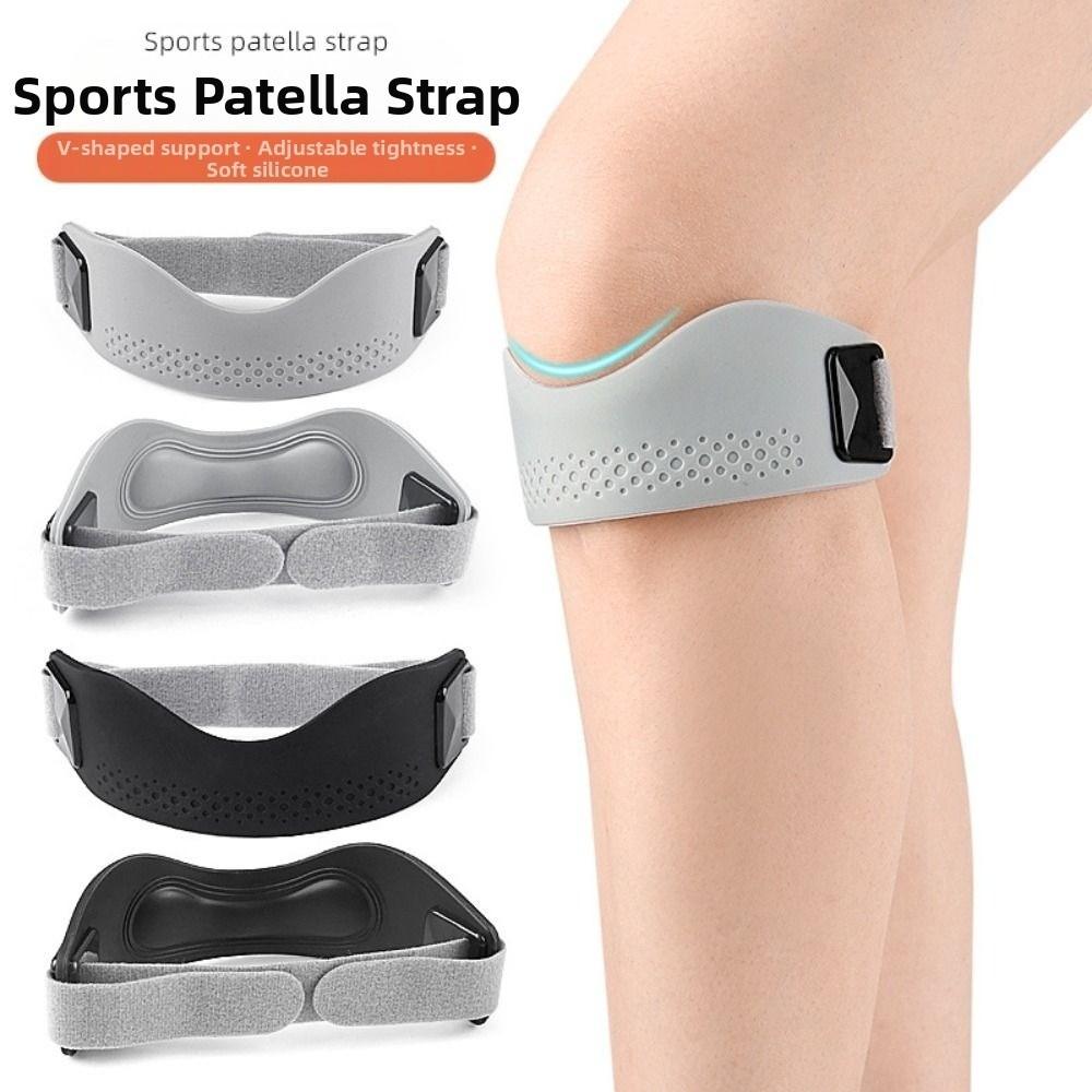 Silicone Patella Tendon Knee Straps Fixed Protection Knee Sports Support Band  Women Men