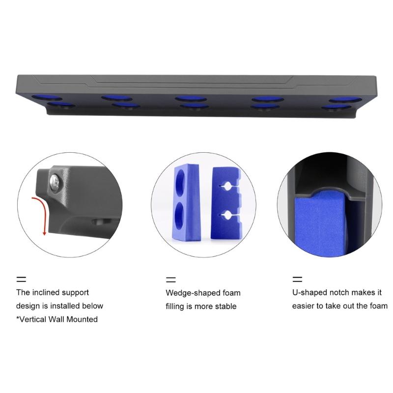 Vertical Fishing Rod Holder Wall Mounted Fishing Rod Rack, Store 10 Rods, Fishing Poles Holder Garage Vertical Rod Rack