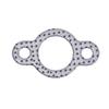 Carbon-Composite Cylinder Head Gasket Kit, Formed Center and Side Openings, Part 24 041 49-S for Engine Sealing Component Replacement